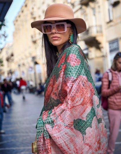 Green Self Woven Silk Saree
