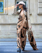 Light Brown Printed Silk Saree