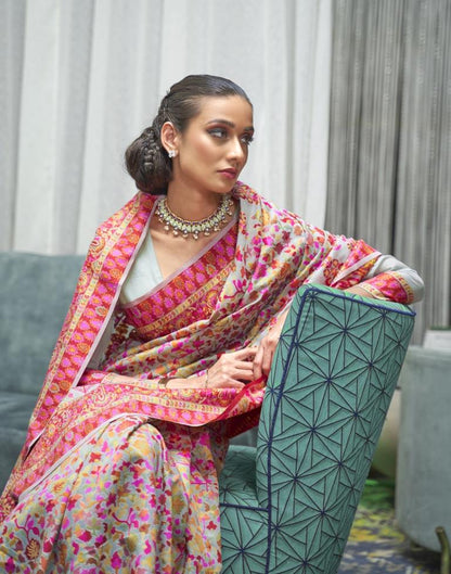 Pastel Green Weaving Silk Saree