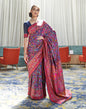 Navy Blue Weaving Silk Saree