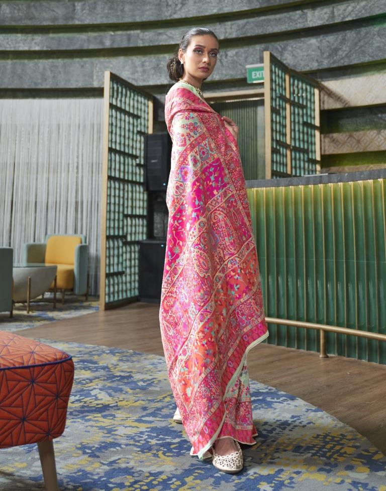 Pastel Green Weaving Silk Saree