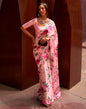 Light Pink Printed Silk Saree