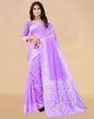 Lavender Cotton Woven Saree