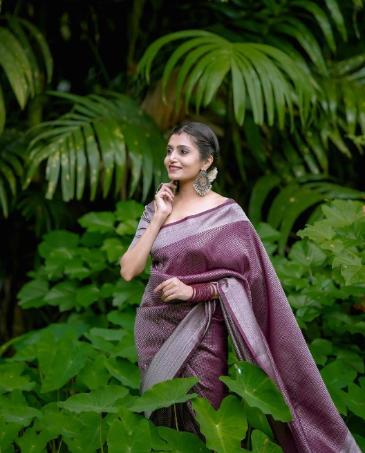 Maroon Banarasi Silk Saree | Sudathi