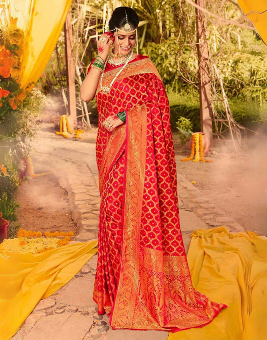 Red Banarasi Silk Saree