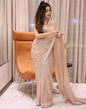 Light Beige Sequence Saree