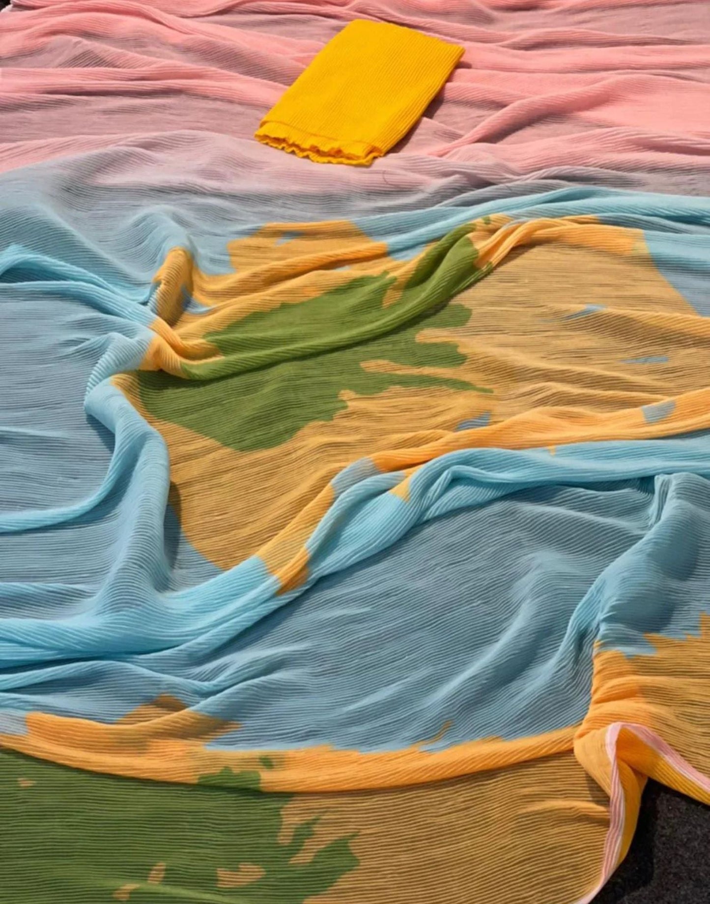 Multicoloured Georgette Saree | Leemboodi