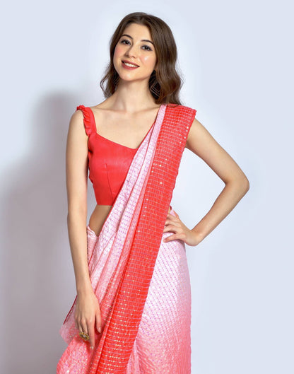 Pink Dola Silk Sequence Saree | Leemboodi