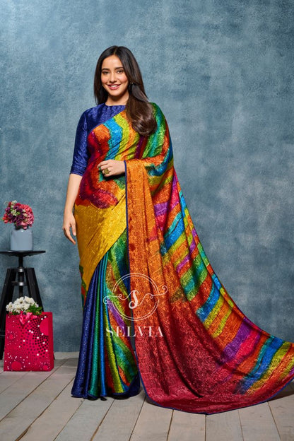 Multicoloured Silk Saree | Sudathi
