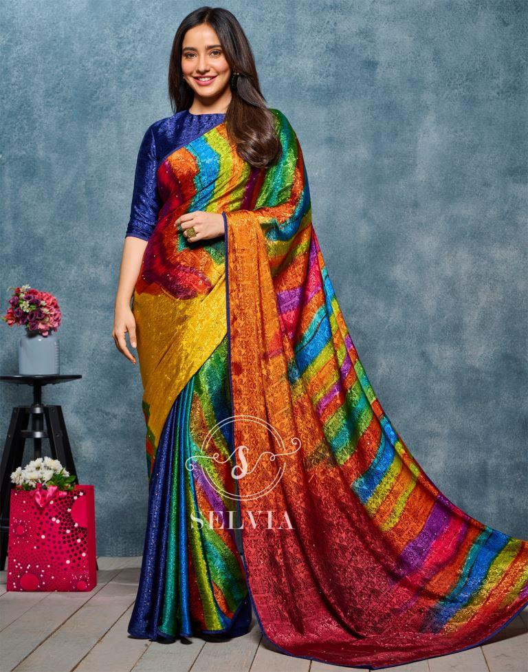 Multicoloured Silk Saree | Sudathi