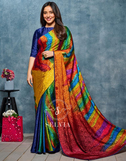 Multicoloured Silk Saree | Sudathi