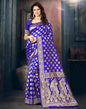 Violet Jacquard Banarasi Silk Saree