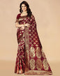 Maroon Banarasi Silk Saree