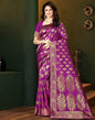 Purple Jacquard Banarasi Silk Saree
